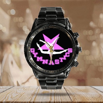 Discover Gymnastics lightweight cinch sack Calendar Steel Band Watch