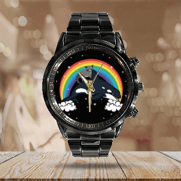 Discover Raccoon Trash Panda Funny Orca Killer Whale Gift Calendar Steel Band Watch