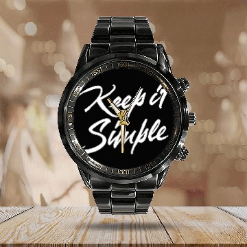 Discover Keep It Simple Calendar Steel Band Watch