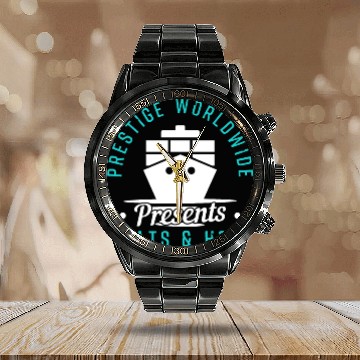Discover Prestige Worldwide Boats and Hoes Calendar Steel Band Watch