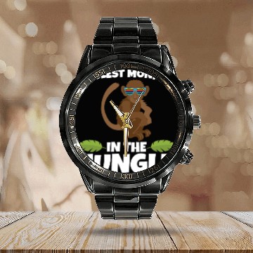Discover COOLEST MONKEY IN THE JUNGLE Gift Motive Calendar Steel Band Watch