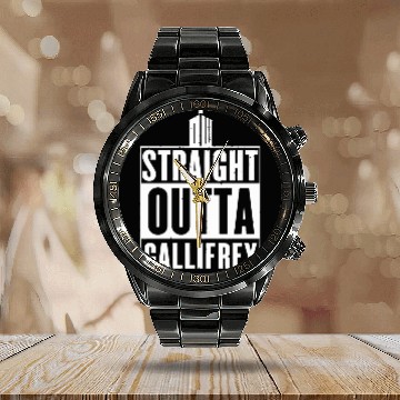 Discover doctor who straight outta gallifrey Calendar Steel Band Watch
