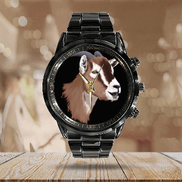 Discover Goat Head Calendar Steel Band Watch