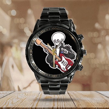Discover Skull Rock music Guitar Band Concert Gift Calendar Steel Band Watch
