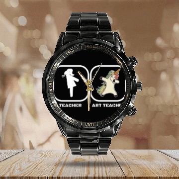 Discover Teacher Art Teacher Unicorn Calendar Steel Band Watch