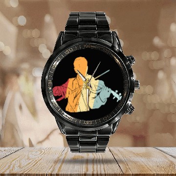Discover Violin music violinist instrument gift orchestra Calendar Steel Band Watch