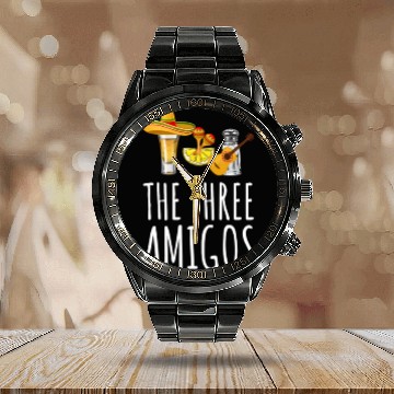 Discover The Three Amigos Calendar Steel Band Watch