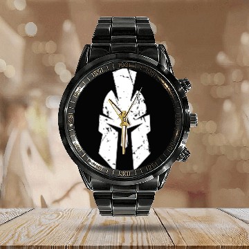 Discover Sparta Helmet Calendar Steel Band Watch
