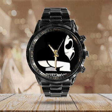Discover Ghost creature scream or laugh Calendar Steel Band Watch
