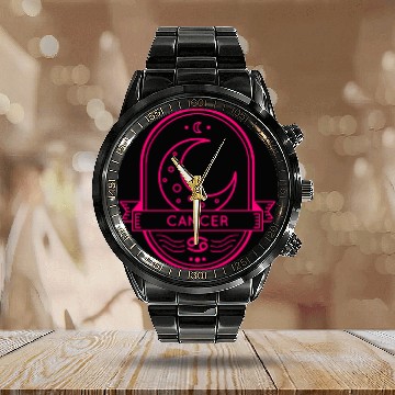 Discover Cancer Cancer Zodiac constellation Latin Calendar Steel Band Watch