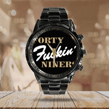 Discover san francisco football logo Calendar Steel Band Watch