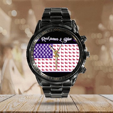 Discover Simply Southern Dog Flag Calendar Steel Band Watch