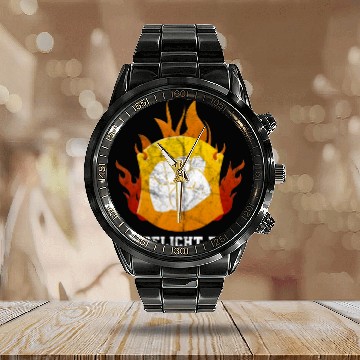 Discover Fire Brigade Pride Calendar Steel Band Watch