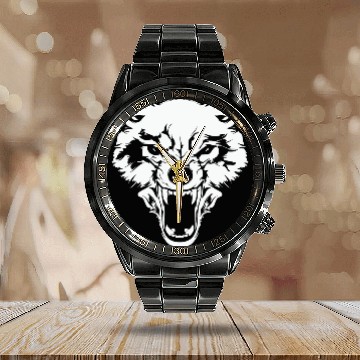 Discover Wolf Bad Wolf Alpha Wolf Calendar Steel Band Watch