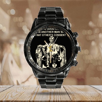 Discover Abraham Lincoln “No Man Is Good Enough To Govern Calendar Steel Band Watch