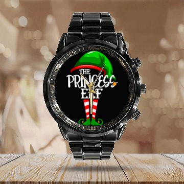 Discover The Princess ELF - Funny Princess ELF Merry Xmas Calendar Steel Band Watch