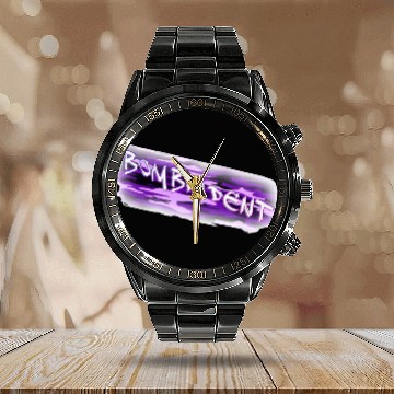 Discover Purple Camo Princess Calendar Steel Band Watch
