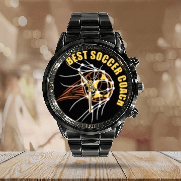 Discover Best Soccer Coach Cool Football Team Leader Calendar Steel Band Watch
