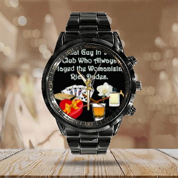 Discover Typecast Playboy Dude--Improved Version Calendar Steel Band Watch