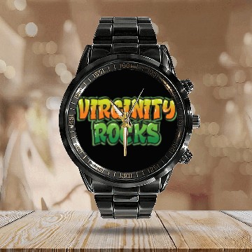 Discover Virginity Rocks Calendar Steel Band Watch