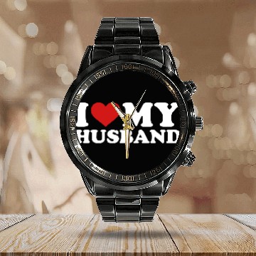Discover I love my husband Calendar Steel Band Watch