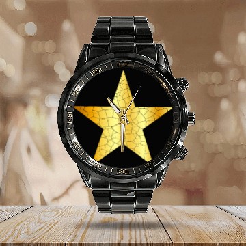 Discover Gold Star - Golden Star VINTAGE Calendar Steel Band Watch