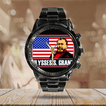 Discover Presidents day Grant Calendar Steel Band Watch