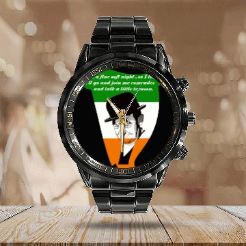 Discover A fine night to talk treason. Calendar Steel Band Watch