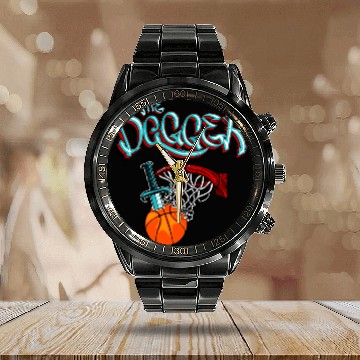 Discover the dagger basketball game winning shot Calendar Steel Band Watch