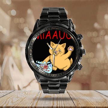 Discover TWO FACE CAT Calendar Steel Band Watch