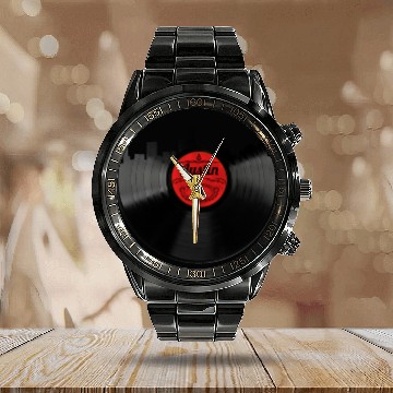 Discover Austin Texas Skyline Vintage Vinyl Record Calendar Steel Band Watch