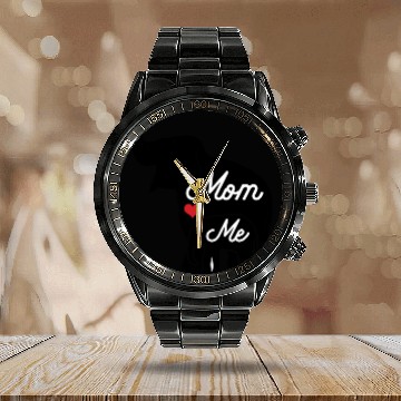 Discover Awesome Little elephant Mom Calendar Steel Band Watch