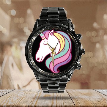 Discover Unicorn Unicornhead Calendar Steel Band Watch