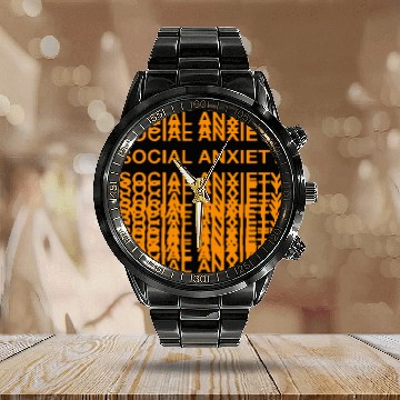 Discover anxiety amazon logo Calendar Steel Band Watch