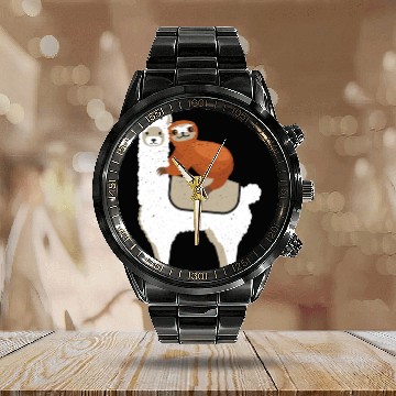 Discover Sloth Lama Calendar Steel Band Watch