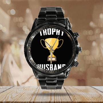 Discover Trophy Husband Calendar Steel Band Watch