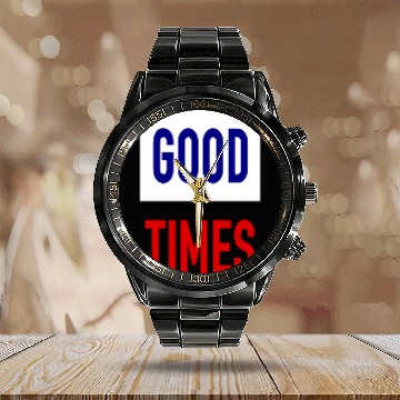 Discover Good TImes - Streetwear - Underground - Geek Chic Calendar Steel Band Watch