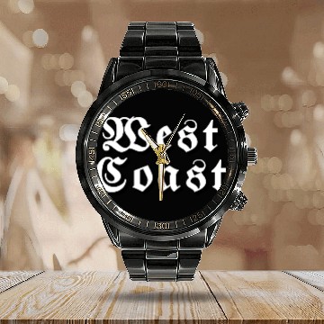 Discover West Coast Fraktur Calendar Steel Band Watch
