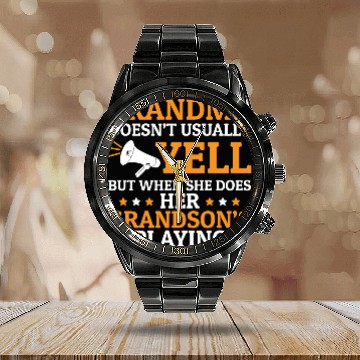 Discover Proud Grandma Calendar Steel Band Watch - Grandma cheers