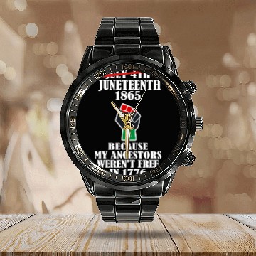 Discover Juneteenth Ancestors Black African American Flag.. Calendar Steel Band Watch