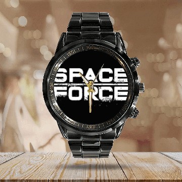 Discover Space Force Calendar Steel Band Watch