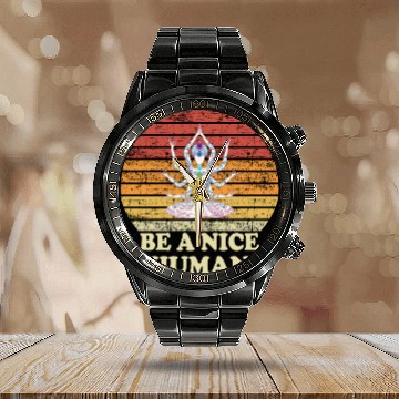 Discover Be a Nice Human Calendar Steel Band Watch