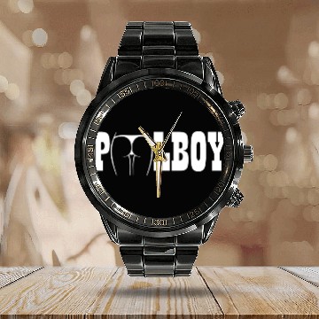 Discover Pool Boy, Swimming Pool - Lifeguard gift Calendar Steel Band Watch