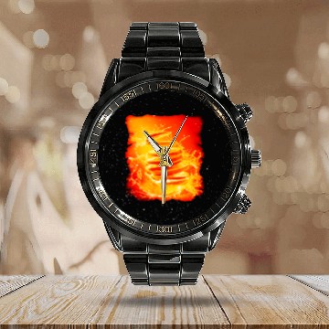 Discover orange Fruit Cuts Calendar Steel Band Watch