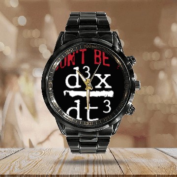 Discover Funny Nerdy Math Physics Joke Geek mathematics Calendar Steel Band Watch