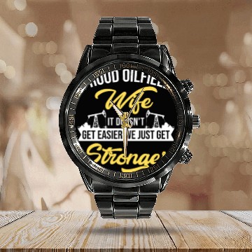 Discover OILFIELD : Oilfield Wife Calendar Steel Band Watch