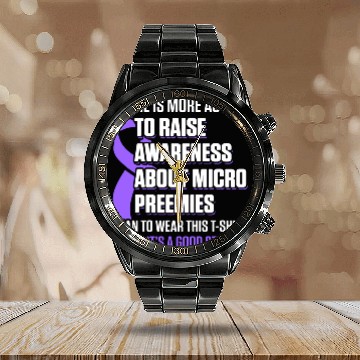 Discover Micro Preemie NICU New Mom Dad Wear Premature Calendar Steel Band Watch