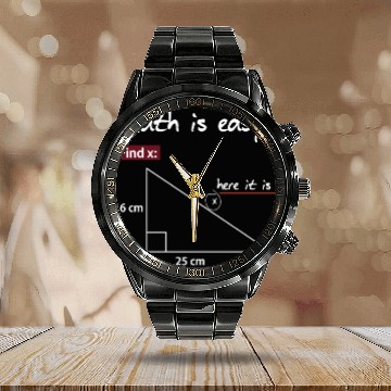 Discover Math Is Easy Calendar Steel Band Watch