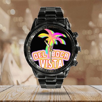 Discover Del Boca Vista Calendar Steel Band Watch