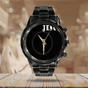 Discover Try Jesus Not Me Calendar Steel Band Watch